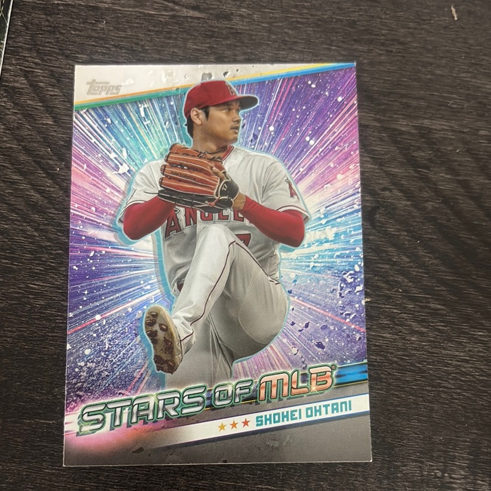 Topps Stars of MLB Card with Red and White Uniform